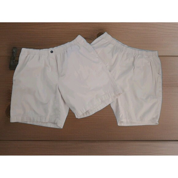 Woman Within Sz 22W Pullon Shorts Elastic Waist White Casual Pockets Summer... - Picture 1 of 16